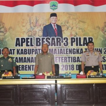 Bupati Hadiri Apel Besar 3 Pilar Tingkat Kabupaten Majalengka Tahun 2017