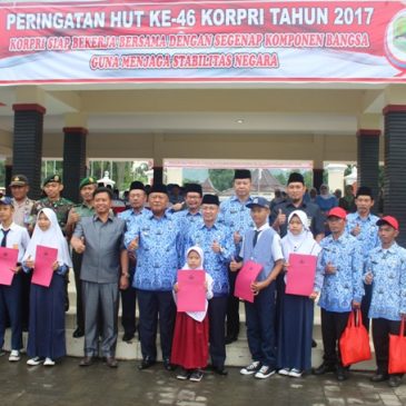 Bupati Pimpin Upacara HUT KORPRI Ke-46 Tahun 2017