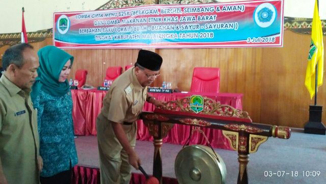 Bupati Majalengka Buka Secara Resmi Lomba Cipta Menu B2SA Tahun 2018