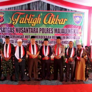 Wakil Bupati Hadiri Tabligh Akbar Satgas Nusantara Polres Majalengka dan Deklarasi Damai