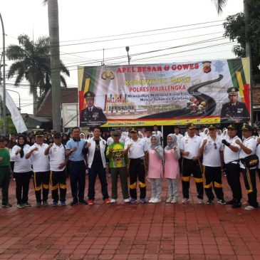 Kapolres Majalengka Pimpin Apel Besar Millennial Road Safety Festival