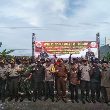 Wabup Hadiri Simulasi Sispamkota dan Tripatra Pengamanan Pilpres dan Pileg 2019