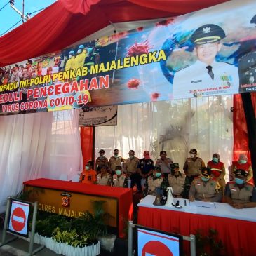 Antisipasi Penyebaran Covid-19, Pemda Majalengka Lakukan Penyemprotan Disinfektan