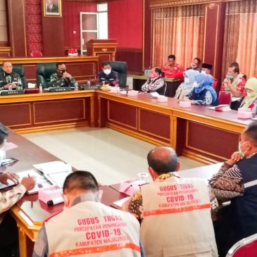 Bupati Pimpin Rapat Evaluasi Satuan Tugas Penanganan Covid-19 Kab.Majalengka