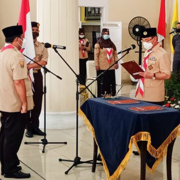 Bupati Lantik Ketua Kwartir Cabang (Kwarcab) dan Lembaga Pemeriksa Keuangan Gerakan Pramuka Kab.Majalengka