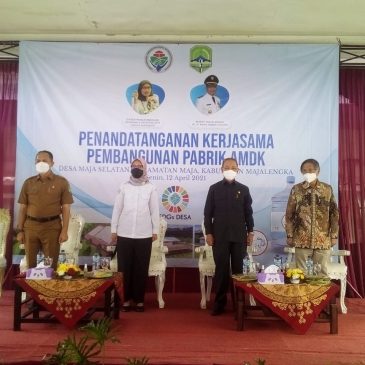 Bupati Hadiri Penandatanganan MOU Kerjasama Pembangunan Pabrik Air Minum Dalam Kemasan (AMDK)