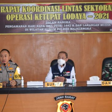 Bupati Hadiri Rakor Lintas Sektoral Operasi Ketupat Lodaya 2021