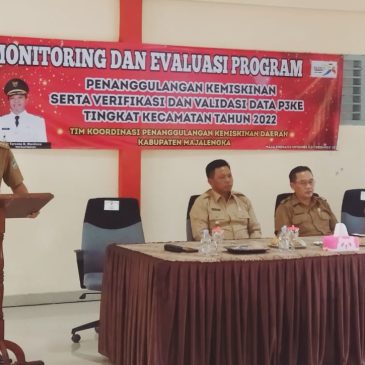 Wakil Bupati Pimpin Monev Program Penanggulangan kemiskinan serta Verifikasi dan Validasi Data P3KE Kab.Majalengka