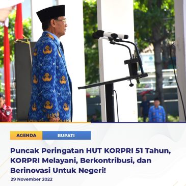 Puncak Peringatan HUT KORPRI 51 Tahun, KORPRI Melayani, Berkontribusi, dan Berinovasi Untuk Negeri!