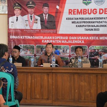 Kepala Dinas Kominfo Kab.Majalengka Mewakili Bupati Membuka Program Padat Karya Tunai Desa Gandu dan Desa Mandapa