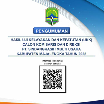 [PENGUMUMAN] HASIL UJI KELAYAKAN DAN KEPATUTAN (UKK) CALON KOMISARIS DAN DIREKSI PT. SINDANGKASIH MULTI USAHA KABUPATEN MAJALENGKA TAHUN 2025